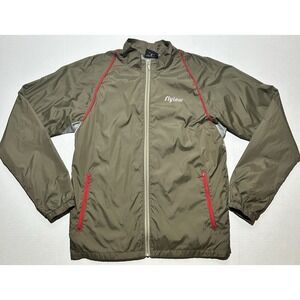 Flylow Mens Zip Up Jacket Windbreaker Green Red Size Medium